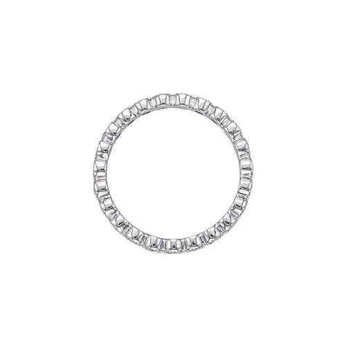 Eternity Round Bezel Diamond Ring with Milgrain