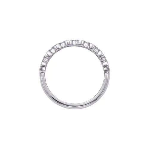 Round Bezel Diamond Ring with Milgrain