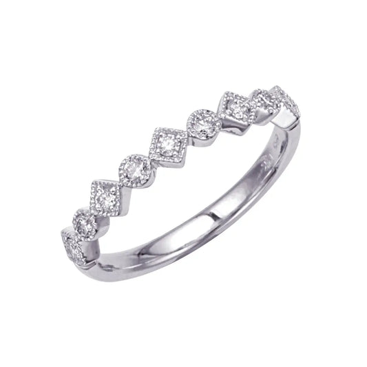 Diamond & Round Shape Wedding Band