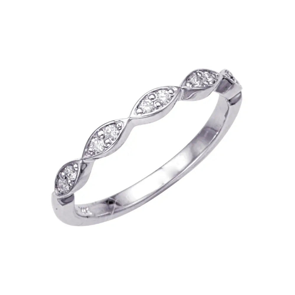 Marquise Two Stone Stackable Diamond Wedding Band